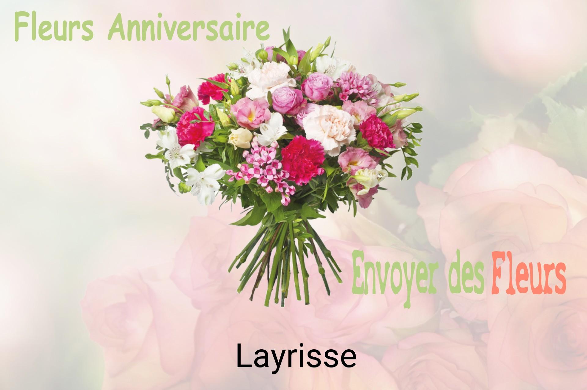 Bouquet de fleurs d’anniversaire livré à Layrisse