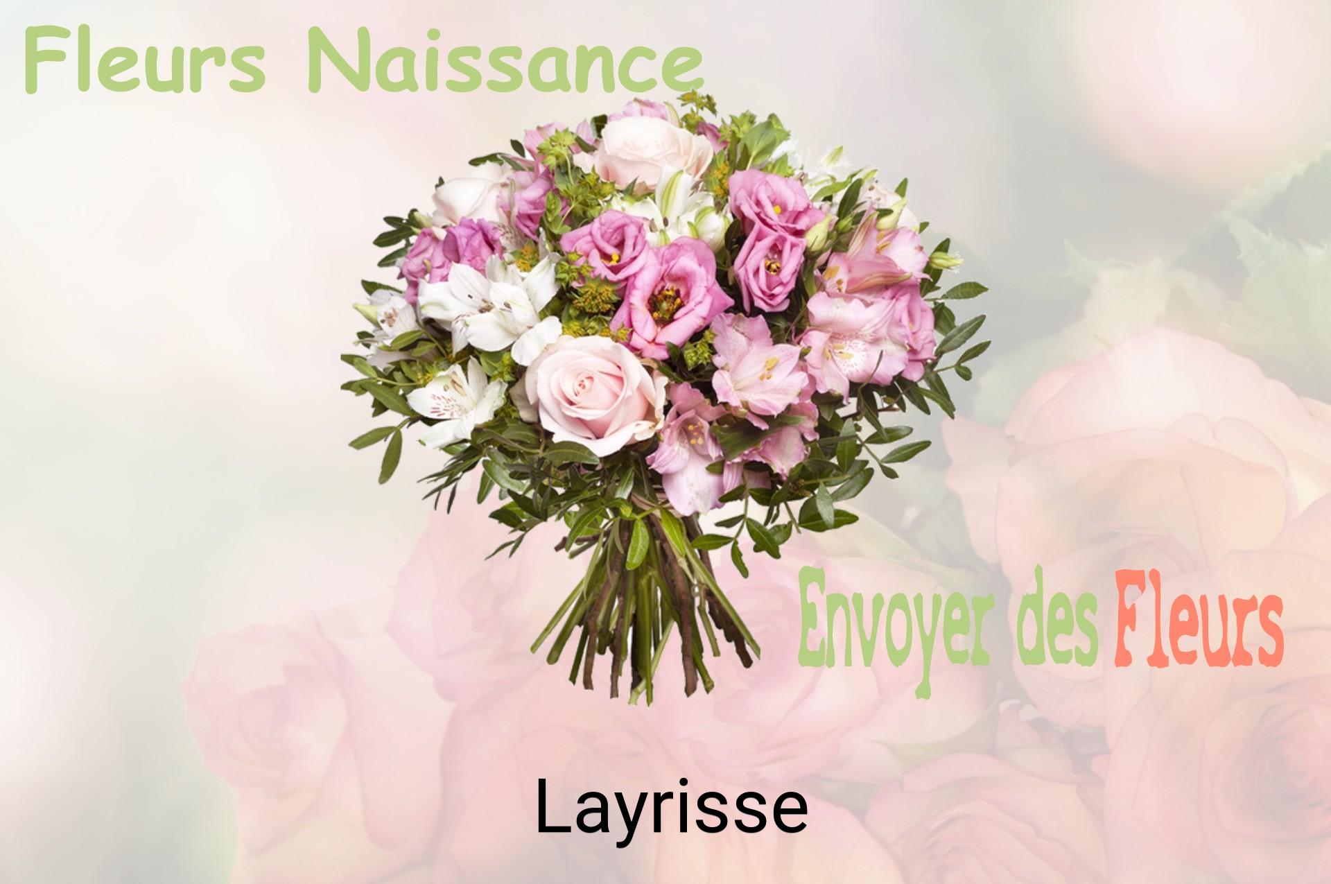 Bouquet de fleurs de naissance livré à Layrisse