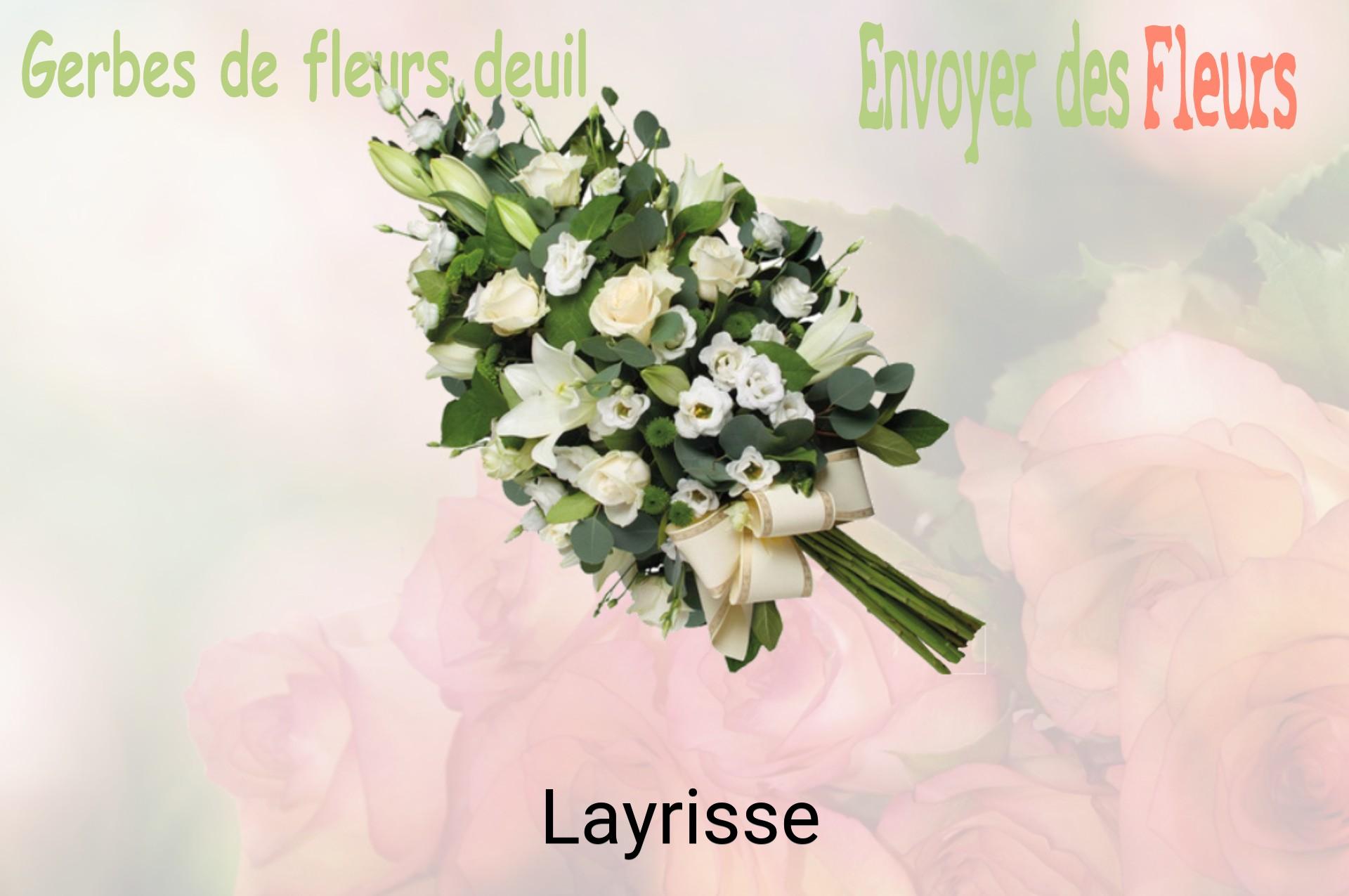 Gerbe de fleurs de deuil livrée à Layrisse